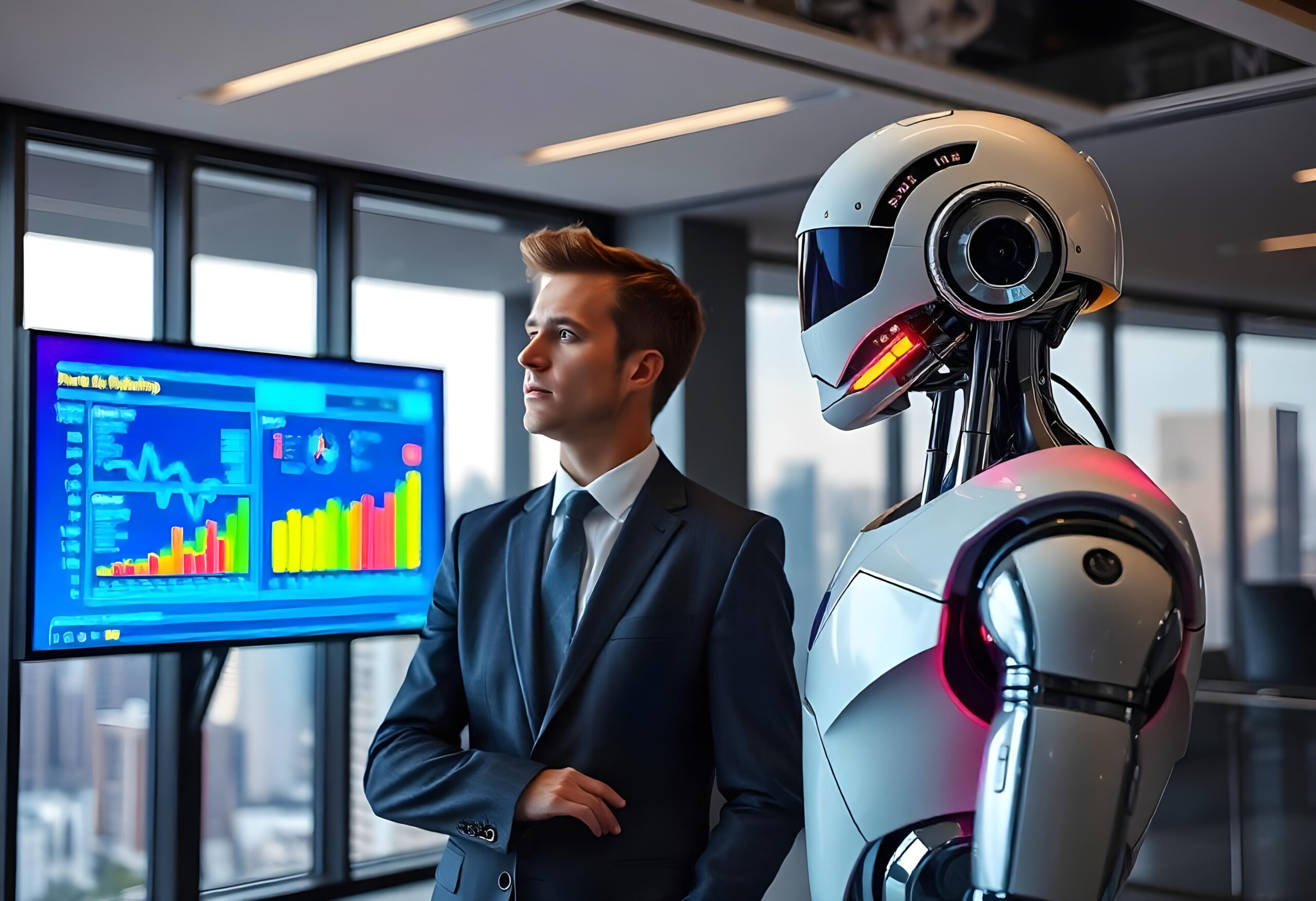 AI chatbot assisting a business team in customer service